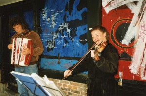 Thijs Hanrath met Anne-Marie Sohier Vismarkt Utrecht
